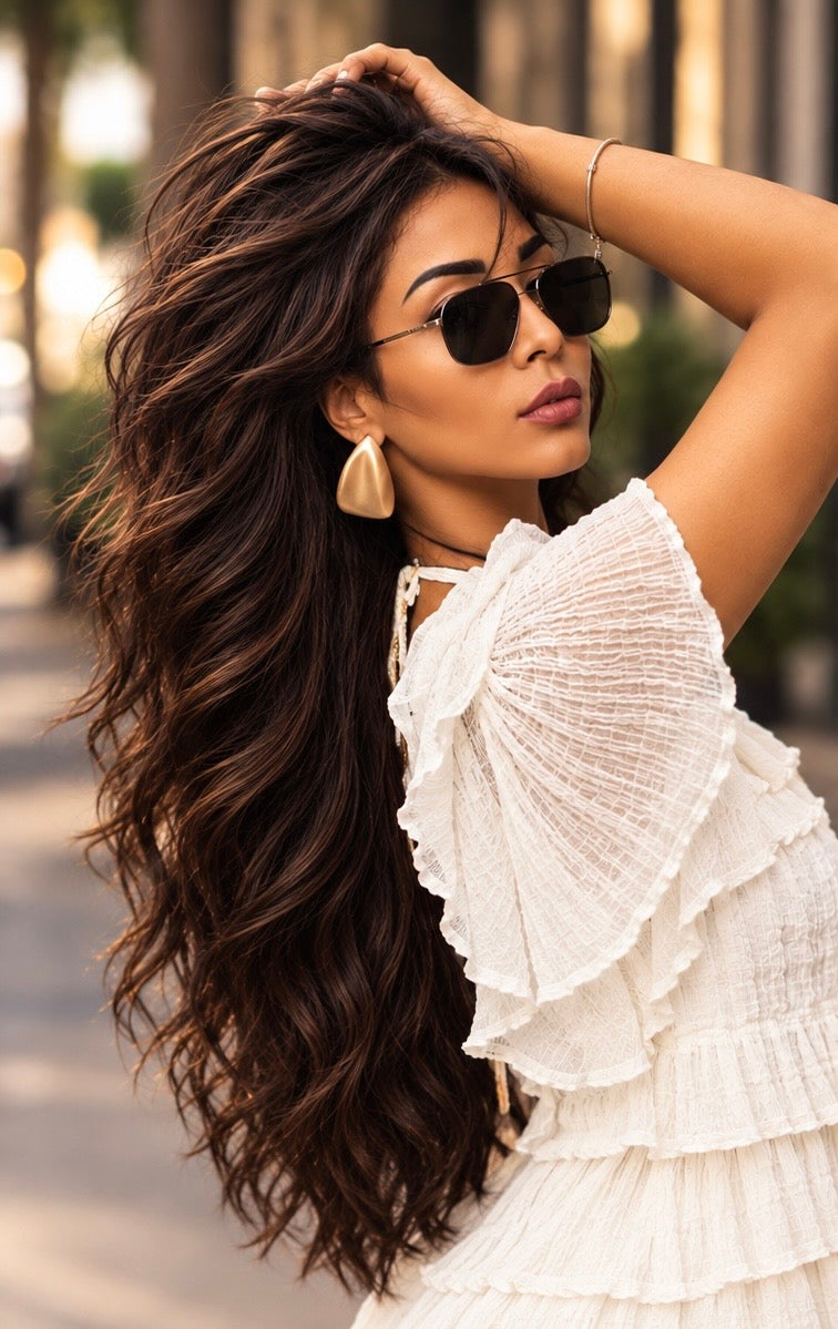 Perruque ondulée